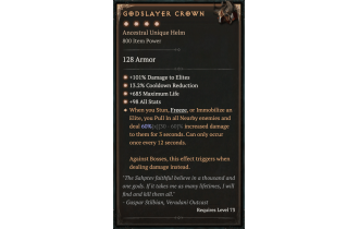 Godslayer Crown [Max Unique | ⭐️ 4 Greater | Helm | All]