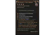 Locran's Talisman [Max Unique | ⭐️ 4 Greater | Amulet | All]