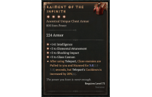 Raiment of the Infinite [Max Unique | ⭐️ 4 Greater | Chest Armor | Sorcerer]