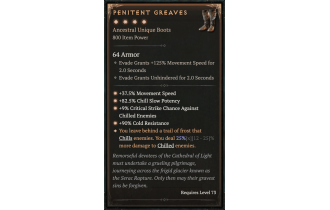 Penitent Greaves [Max Unique | ⭐️ 4 Greater | Boots | All]