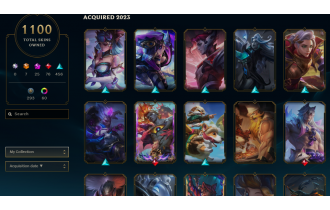 Unranked -  1100 Skins, 167 Champs [7x Ultimate Skins, 61256 BE, 315 LVL, 139 RP and MORE!]