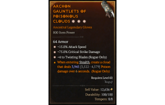 Legendary Gloves[TwistingBlades | *4 TwistingBlades | *15 ATKSPD | *75 DMG_Crit]