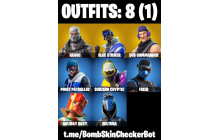 UNIQUE - Sultura, Blue Striker [8 Skins, 5 Axes, 2 Emotes, 7 Gliders and MORE!]