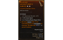 Legendary Gloves[TwistingBlades | *4 TwistingBlades | *15 ATKSPD | 437 Life]