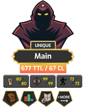 Main | Starter | TTL: 677 | CL: 67 [80 STR | 99 RC | 73 AGI | 78 Mining | 80 Crafting + MORE!]