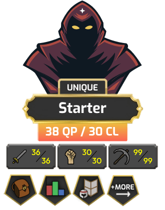 Starter | Skiller | Pure - 1 DEF | TTL: 397 | CL: 30 | QP: 38 [Pets, 99 MINING + MORE!]