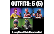 UNIQUE - Shade, Hot Zone [5 Skins, 6 Axes, 14 Emotes, 11 Gliders and MORE!]