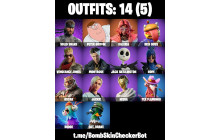 UNIQUE - Peter Griffin , Valeria [14 Skins, 10 Axes, 16 Emotes, 9 Gliders and MORE!]