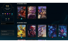 Unranked -  98 Skins, 142 Champs [1x Mythic Skin, 1850 BE BE, 208 LVL, 3 RP and MORE!]