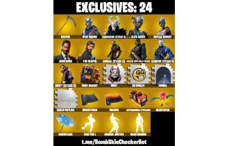 UNIQUE - The Reaper , Take The L [125 Skins, 75 Axes, 96 Emotes, 89 Gliders and MORE!]