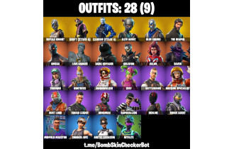 UNIQUE - The Reaper , Blue Squire [28 Skins, 14 Axes, 23 Emotes, 19 Gliders and MORE!]