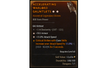 Legendary Gloves[*15 ATKSPD | *352 Armor | 114 DEX]