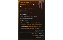 Legendary Pants[*352 Armor | *685 Life | 117 DEX]