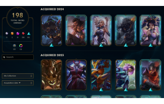 Unranked -  198 Skins, 167 Champs [1x Ultimate Skin, 2853 BE BE, 392 LVL, 169 RP and MORE!]