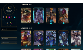 Unranked -  157 Skins, 167 Champs [1x Ultimate Skin, 16298 BE BE, 269 LVL, 2883 RP and MORE!]