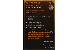 Legendary Amulet[*34.5 MS | *15 ATKSPD | *72.6 TA]