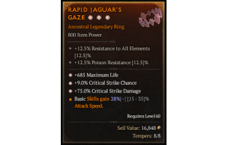 Legendary Ring[*9 Crit | *75 DMG_Crit | *685 Life]