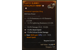 Legendary Ring[*15 ATKSPD | *75 DMG_Crit | 32 DMG]