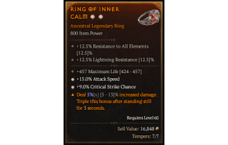 Legendary Ring[*9 Crit | *15 ATKSPD | 457 Life]