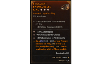 Legendary Ring[*9 Crit | *15 ATKSPD | *18 ResistAll]