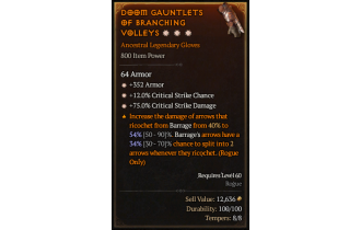 Legendary Gloves[*12 Crit | *75 DMG_Crit | *352 Armor]