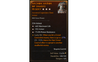 Legendary Chest Armor[*352 Armor | *685 Life]