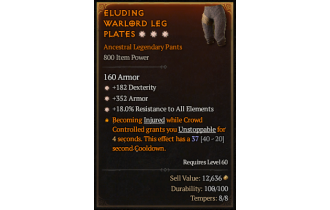 Legendary Pants[*18 ResistAll | *352 Armor | *182 DEX]