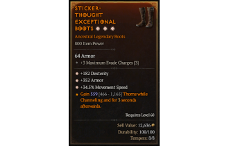 Legendary Boots[*34.5 MS | *352 Armor | *182 DEX]