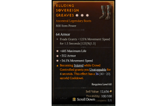 Legendary Boots[*34.5 MS | *352 Armor | *685 Life]