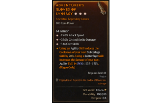 Legendary Gloves[*3 CoreSkills | *15 ATKSPD | *75 DMG_Crit]