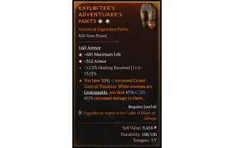 Legendary Pants[*352 Armor | *685 Life]