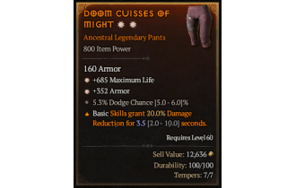 Legendary Pants[*352 Armor | *685 Life]