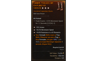 Legendary Boots[*34.5 MS | *18 ResistAll | *352 Armor]