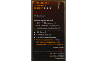 Legendary Two-Handed Axe[*150 DMG_Vulnerable | *363 STR | *1370 Life]