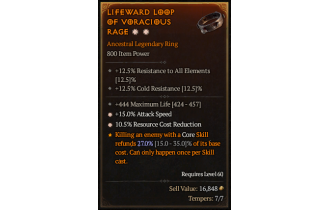 Legendary Ring[*15 ATKSPD | *10.5 RCR | 444 Life]