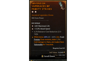 Legendary Gloves[*15 ATKSPD | *685 Life]