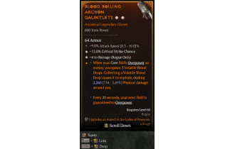 Legendary Gloves[Barrage | *4 Barrage | *12 Crit | 9 ATKSPD]