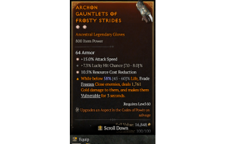 Legendary Gloves[*15 ATKSPD | *10.5 RCR | 7.3 LHC]