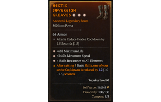 Legendary Boots[*34.5 MS | *18 ResistAll | *685 Life]