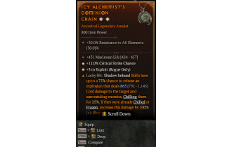 Legendary Amulet[Rogue | *3 Exploit | *12 Crit]