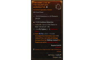 Legendary Amulet[Barbarian | *13.2 CDR | 2 PitFighter]