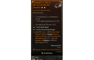 Legendary Ring[*15 ATKSPD | *75 DMG_Crit | 457 Life]