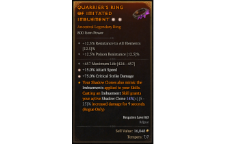 Legendary Ring[*15 ATKSPD | *75 DMG_Crit | 457 Life]