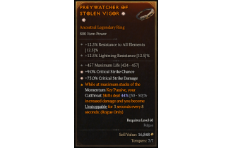 Legendary Ring[*9 Crit | *75 DMG_Crit | 457 Life]