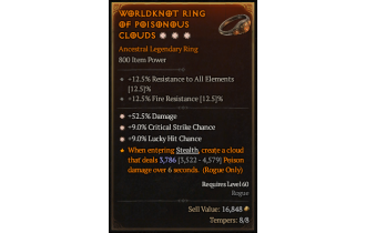 Legendary Ring[*9 Crit | *52.5 DMG | *9 LHC]