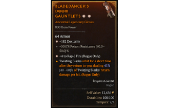 Legendary Gloves[RapidFire | *4 RapidFire | *182 DEX]