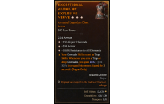 Legendary Chest Armor[*18 ResistAll | *352 Armor]