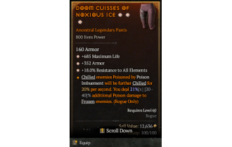 Legendary Pants[*18 ResistAll | *352 Armor | *685 Life]