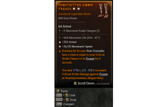 Legendary Boots[*34.5 MS | *352 Armor | 444 Life]