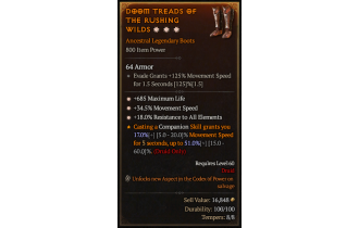 Legendary Boots[*34.5 MS | *18 ResistAll | *685 Life]